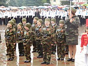 Смотр строя и песни дошкольных образовательных учреждений, посвящённое 70-летию Великой Победы.Военная разведка.2015 год.